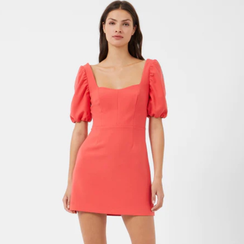 French Connection Womens Whisper Cut Out Daytime Mini Dress in hibiscus sz 6